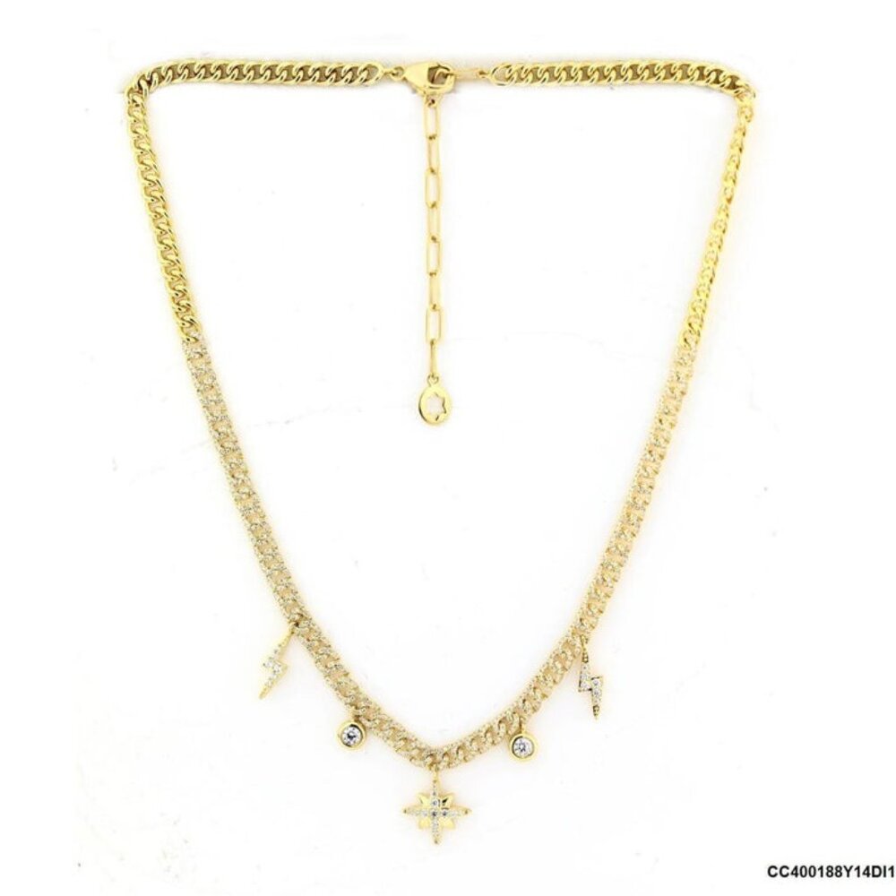 Vibe Station 14K (or 18k upon request) Yellow Gold Diamond Necklace